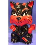 Lorna Bailey cat, Devil, H: 13 cm. No cracks, chips or visible restoration. P&P Group 1 (£14+VAT for