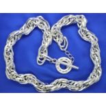 Boxed necklace stamped 925, marked Tiffany & Co, L: 40 cm, 95g. P&P Group 1 (£14+VAT for the first