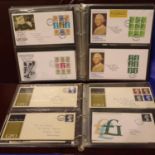 Collection of GB first day covers, many with miniature sheets, prestige stamp book panes and