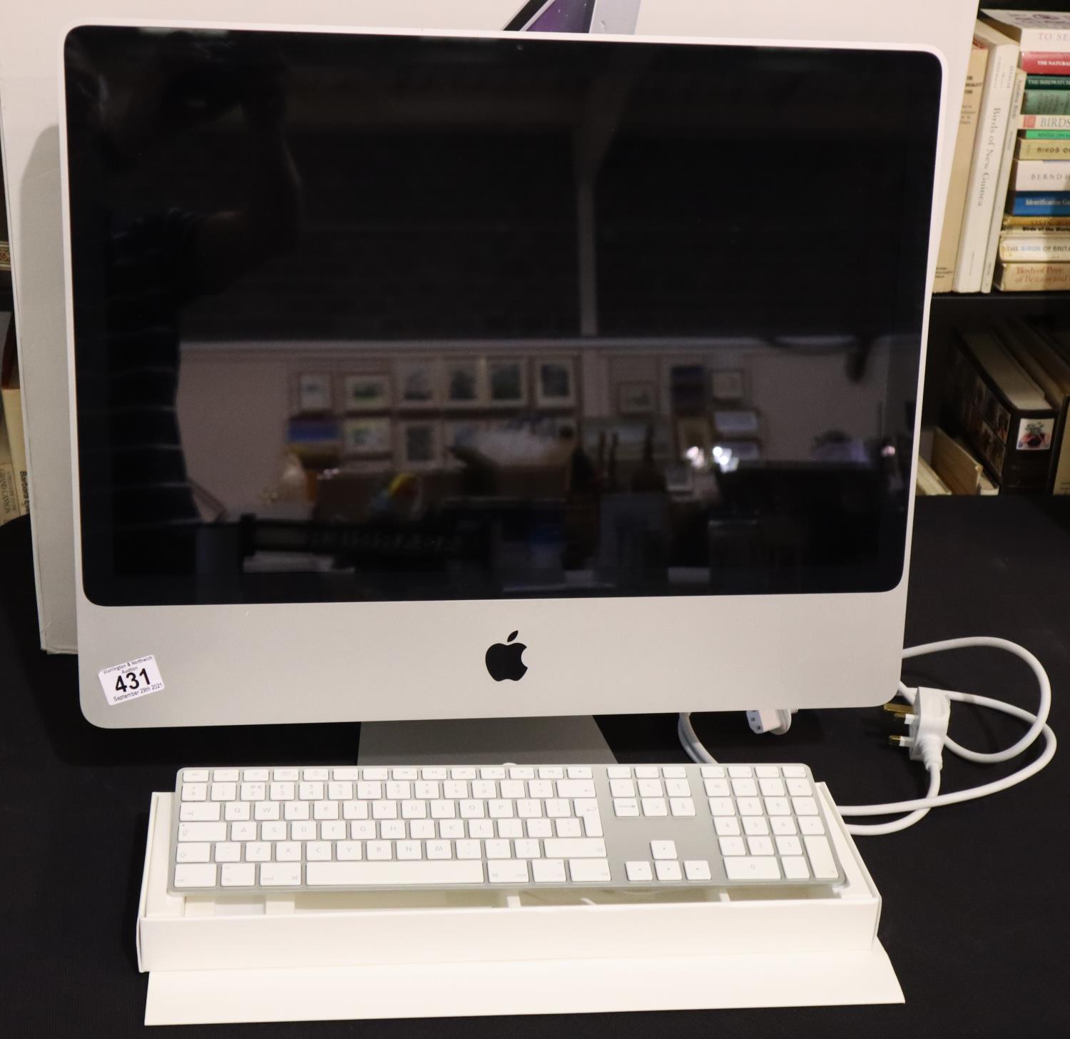 Apple iMac A1225 24 inch widescreen computer with keyboard, untested. Not available for in-house P&
