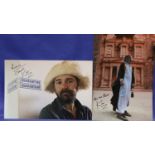 Karl Pilkington; two pen signed publicity shots, each 12 x 8. P&P Group 1 (£14+VAT for the first lot