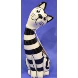 Lorna Bailey cat, Humbug, H: 18 cm. No cracks, chips or visible restoration. P&P Group 1 (£14+VAT