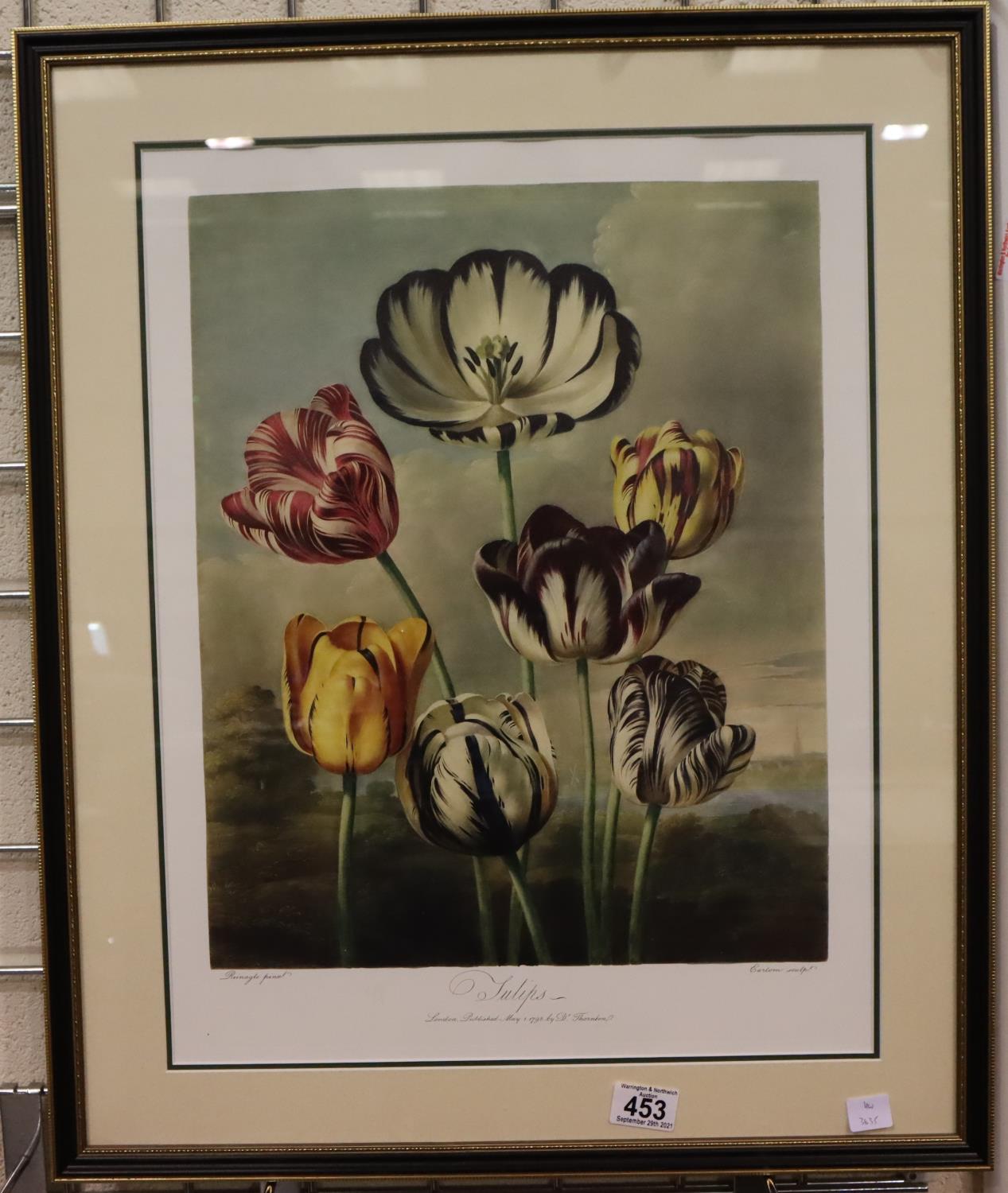 Robert John Thornton; floral print, first published 1805, 39 x 51 cm. Not available for in-house P& - Image 2 of 3