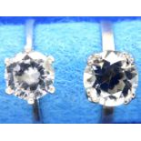 Two 925 silver solitaire rings, sizes Q and S. P&P Group 1 (£14+VAT for the first lot and £1+VAT for