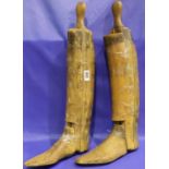 Pair of antique wooden boot stretchers. Not available for in-house P&P, contact Paul O'Hea at