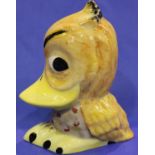 Lorna Bailey small bird, Quackers The Duck, H: 9 cm. No cracks, chips or visible restoration. P&P