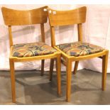 E Gomme for G Plan, pair of oak dining chairs with drop in seats. Not available for in-house P&P,