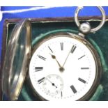 E Johnson & Son Derby, a hallmarked silver cased pocket watch having a subsidiary seconds dial,