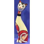 Lorna Bailey Art Deco cat, H: 19 cm. No cracks, chips or visible restoration. P&P Group 1 (£14+VAT