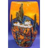 Anita Harris vase in the Tuscany pattern, H: 20 cm, signed in gold. No cracks, chips or visible