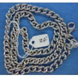 925 silver heavy gents neck chain, L: 61 cm. P&P Group 1 (£14+VAT for the first lot and £1+VAT for
