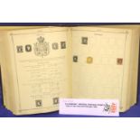 Two E.S. Gibbons Imperial postage stamp album, 1894 edition. P&P Group 3 (£25+VAT for the first