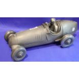 Cast metal model racing car, L: 40 cm. P&P Group 3 (£25+VAT for the first lot and £5+VAT for