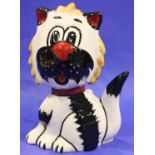 Lorna Bailey cat, Ethan, singed in gold, H: 13 cm. No cracks, chips or visible restoration. P&P