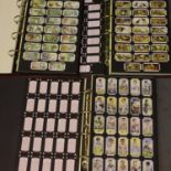 Forty complete mint sets of cigarette card reprints in three Card Collectors Society album binders