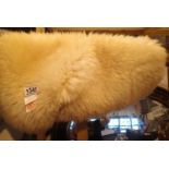 Large double size off white sheepskin rug 170 x 65 cm. Not available for in-house P&P, contact