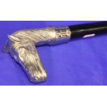 Horses head walking stick, L: 96 cm. P&P Group 3 (£25+VAT for the first lot and £5+VAT for