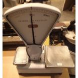 Set of Berkel vintage grocery scales, missing front glass panel. Not available for in-house P&P,