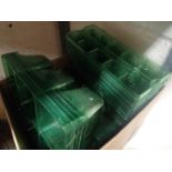 A box containing plastic plant trays and pots. Not available for in-house P&P, contact Paul O'Hea at