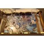 Mixed glass on a 1970s Menato tray. Not available for in-house P&P, contact Paul O'Hea at