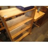 Pine set of open bookshelves, H: 90 cm, L: 60 cm. Not available for in-house P&P, contact Paul O'Hea