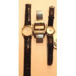 Three wristwatches including a Limit example. P&P Group 1 (£14+VAT for the first lot and £1+VAT