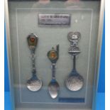 Boxed set of commemorative spoons from Seoul Olympics 1988, 21 x 16 cm. P&P Group 1 (£14+VAT for the