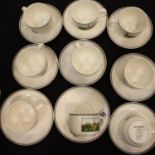 Nine Villeroy & Boch Design Naif cups and saucers. Chip to one saucer, otherwise good. P&P Group