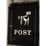 Cast iron postbox, H: 41 cm. Not available for in-house P&P, contact Paul O'Hea at Mailboxes on