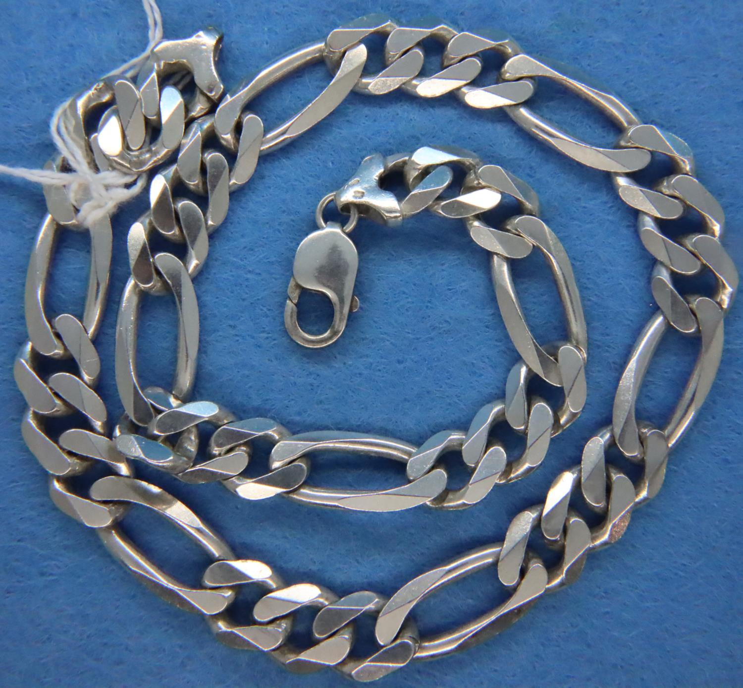 925 silver heavy neck chain, L: 46 cm. P&P Group 1 (£14+VAT for the first lot and £1+VAT for