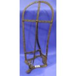 Antique wall mounted saddle rack, L: 53 cm. Not available for in-house P&P, contact Paul O'Hea at