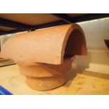Single terracotta chimney cowl. Not available for in-house P&P, contact Paul O'Hea at Mailboxes on