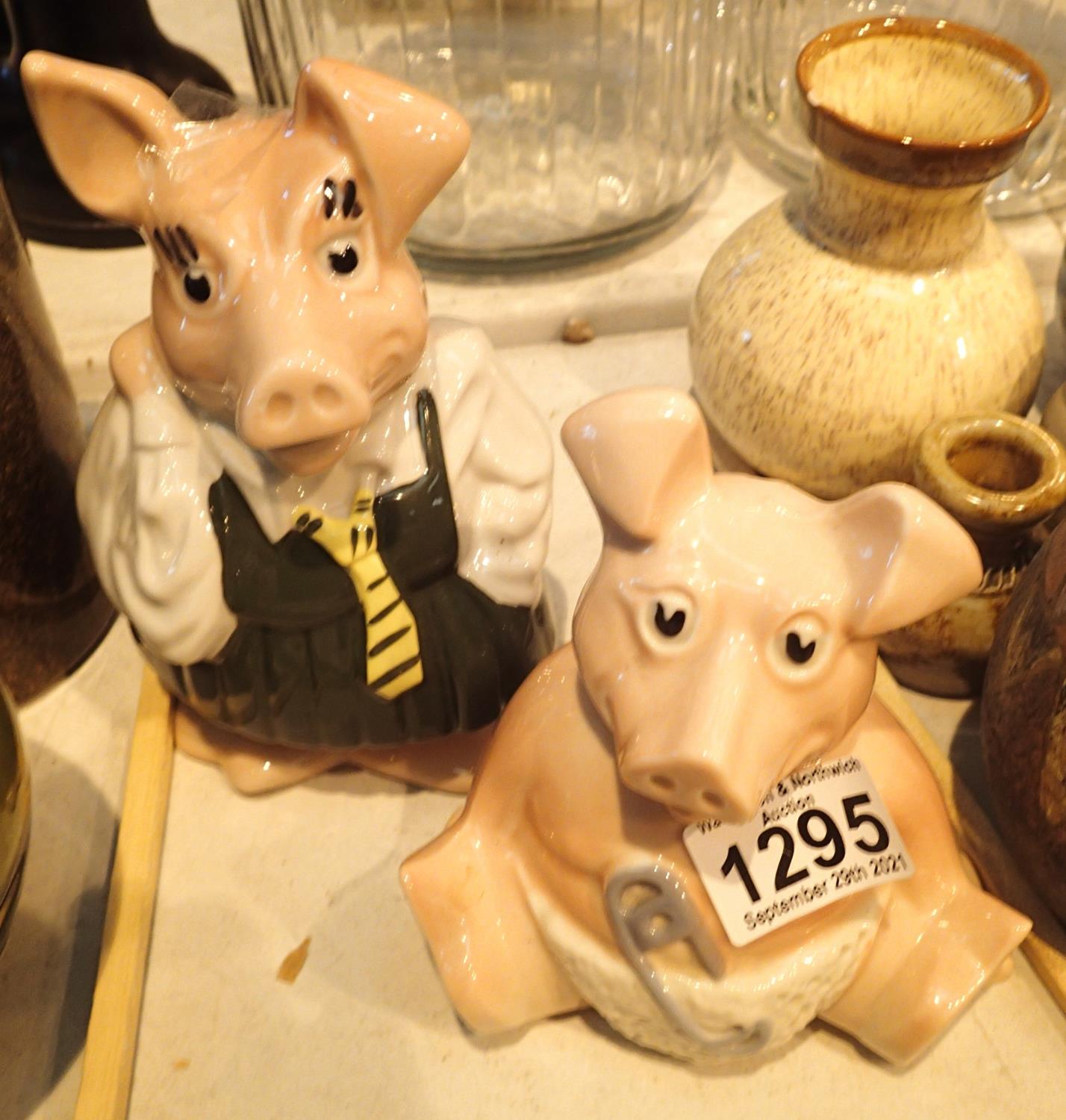 Two original Natwest piggy banks, one with stopper. Not available for in-house P&P, contact Paul O'