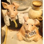 Two original Natwest piggy banks, one with stopper. Not available for in-house P&P, contact Paul O'