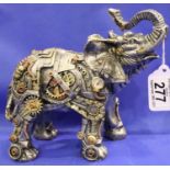 Steampunk style elephant, L: 23 cm. P&P Group 3 (£25+VAT for the first lot and £5+VAT for subsequent