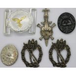 Five replica German WWII badges and awards. P&P Group 1 (£14+VAT for the first lot and £1+VAT for