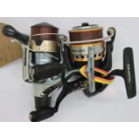 Daiwa fixed spool reel and a Shimano 2500 example. P&P Group 2 (£18+VAT for the first lot and £3+VAT