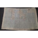 1994 dated American silk map of the Pacific ocean with four British cap badges. P&P Group 1 (£14+VAT