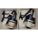 Two Daiwa J40 boxed fixed spool reels. P&P Group 2 (£18+VAT for the first lot and £3+VAT for
