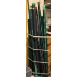 Collection of part poles and fishing tubes. Not available for in-house P&P, contact Paul O'Hea at