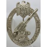 Third Reich Army Flak badge, maker GH Osang, Dresden. P&P Group 1 (£14+VAT for the first lot and £
