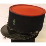 French felt bombardiers kepi, size 59. P&P Group 2 (£18+VAT for the first lot and £3+VAT for