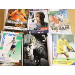 Mixed football club match programmes, including Bolton Wanderers (6), Fulham (25), Sheffield