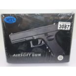New and boxed airsoft Glock BB pistol. P&P Group 1 (£14+VAT for the first lot and £1+VAT for