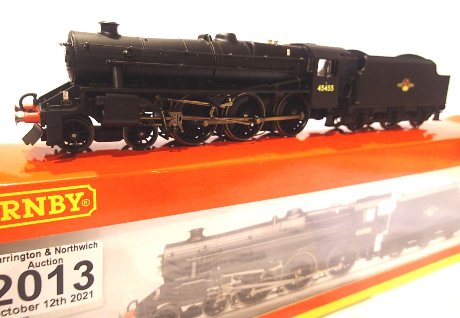 Hornby R2321, Class 5MT, 45455, BR Black, Late Crest, in excellent condition, some fading to box.