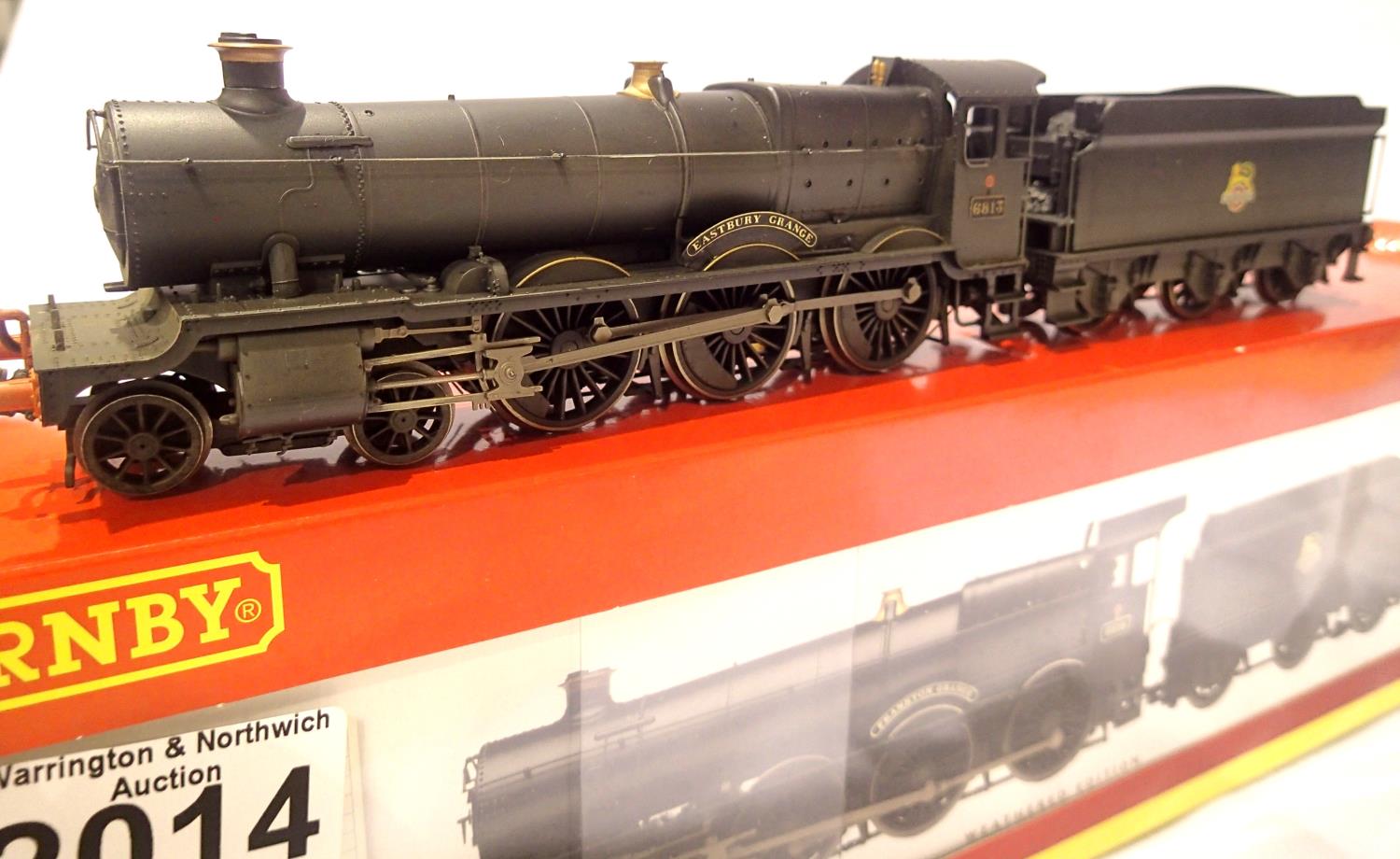 Hornby R2548 Grange Class rename/number, 6813 Eastbury Grange, BR Black, Early Crest, weathered,