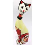 Lorna Bailey Art Deco cat, H: 19 cm. No cracks, chips or visible restoration. P&P Group 1 (£14+VAT