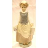 Lladro figurine of a Girl with Pitchers, H: 29 cm. P&P Group 2 (£18+VAT for the first lot and £3+VAT