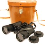 Zenith 10 x 50 binoculars in leather case. P&P Group 1 (£14+VAT for the first lot and £1+VAT for