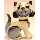 Lorna Bailey cat, Queenie, H: 12 cm. No cracks, chips or visible restoration. P&P Group 1 (£14+VAT